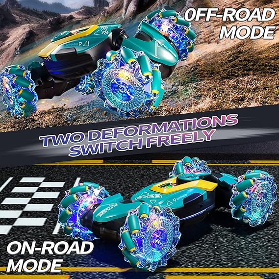 Gesture Sensing RC Stunt Car – 4WD Off-Road, 360° Rotation, LED Lights