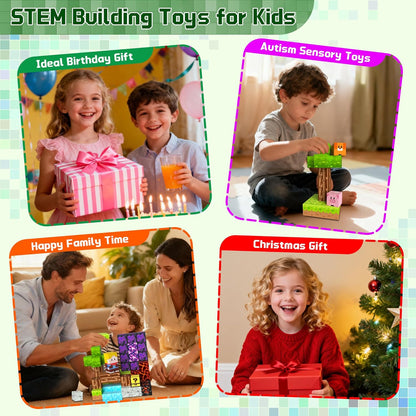 OUGUI 60-Piece Magnetic Blocks Toy Set for Kids Ages 4-8 STEM Learning Fun