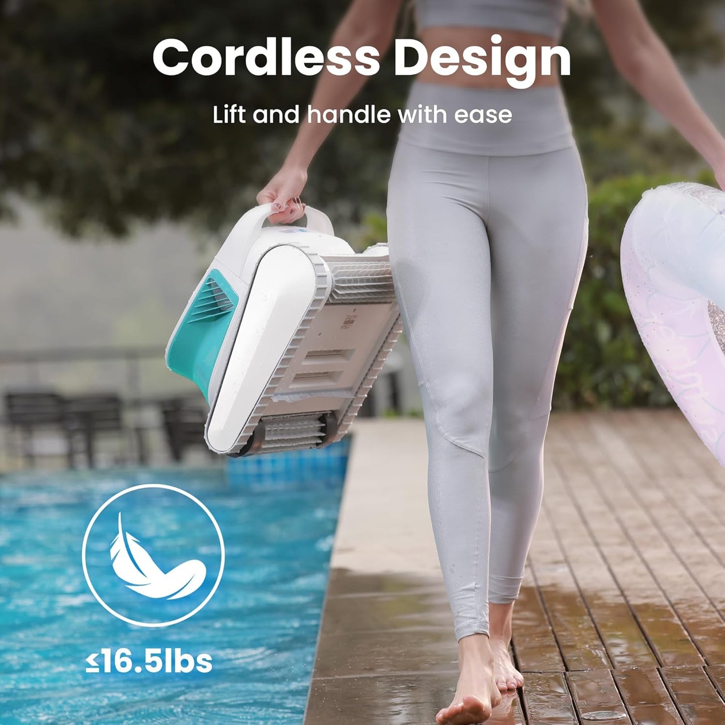 Poolmate Hydro3 2025 Cordless Robotic Pool Cleaner, 200min Runtime