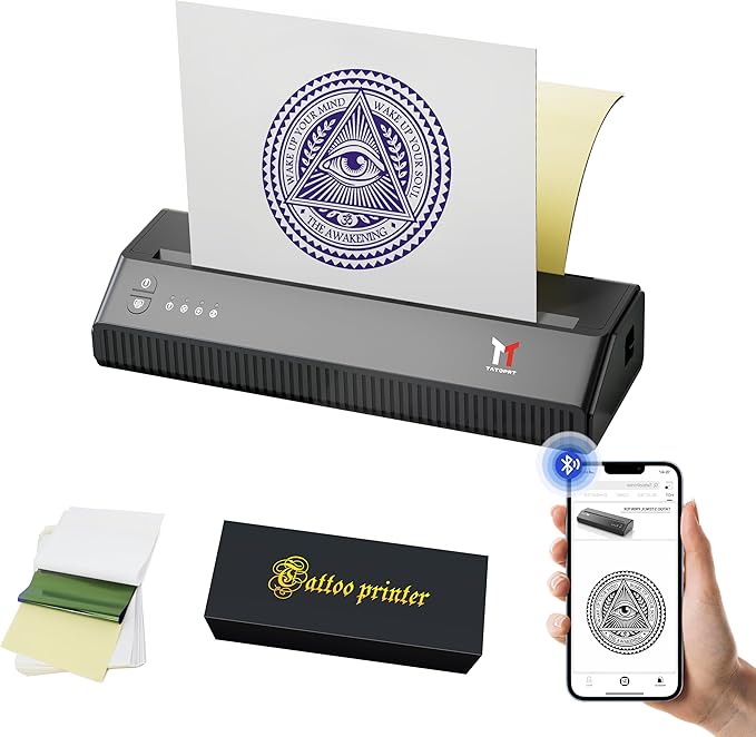 Bluetooth Tattoo Stencil Printer - Wireless, Portable, Thermal Printing Machine