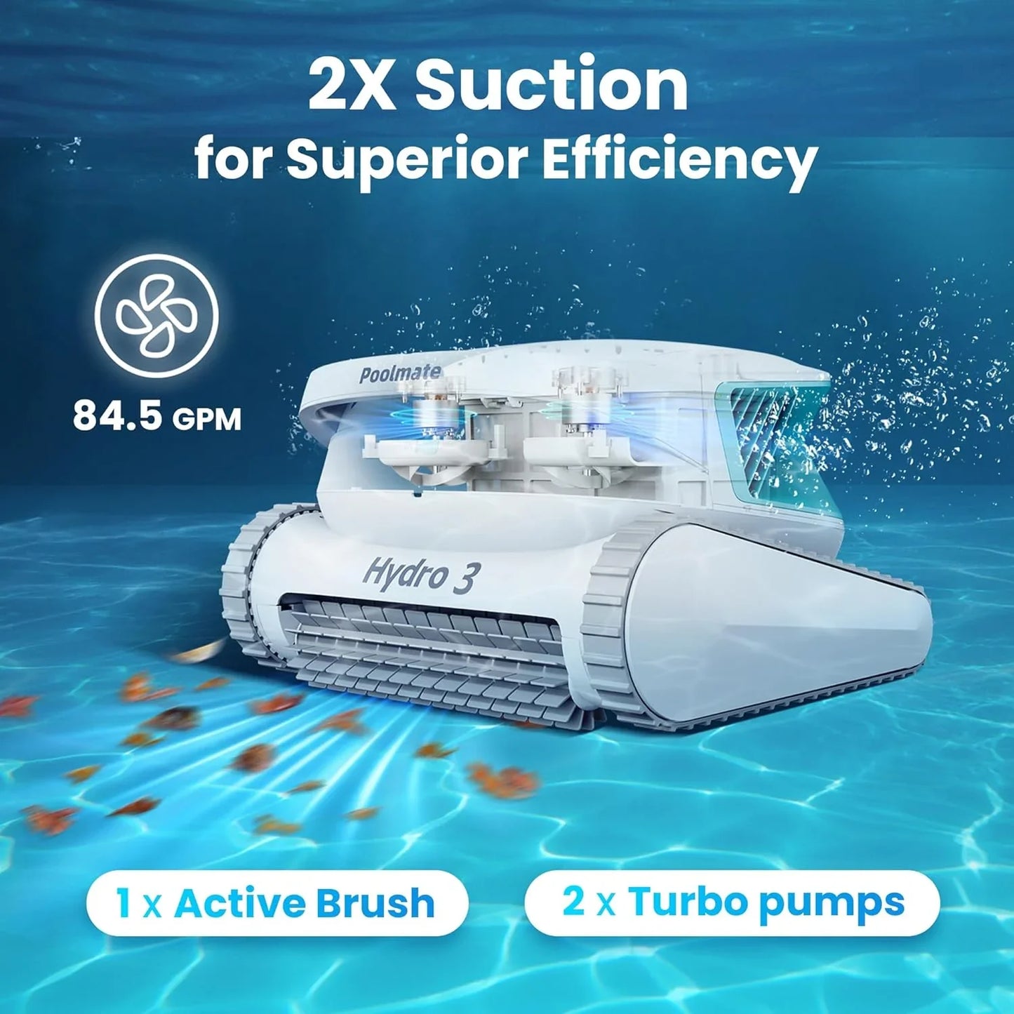 Chasing 2025 Hydro 3 Robotic Pool Cleaner – Cordless Vacuum with 200min Runtime