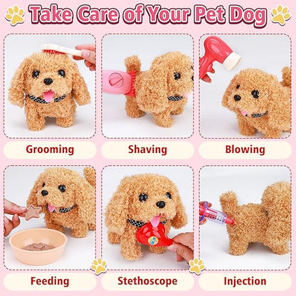 Tsomtto Interactive Dog Toy with Carrier & Accessories – Barking Vet Set