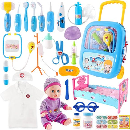 NETEHU Toddler Doctor Kit – Pretend Play Medical Set with Costume