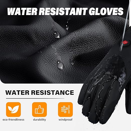 Dr.Warm Heated Gloves, Water-Resistant Leather, Touchscreen, Rechargeable