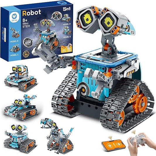 Sillbird 5-in-1 STEM Robot Building Kit – Remote & App-Controlled Set