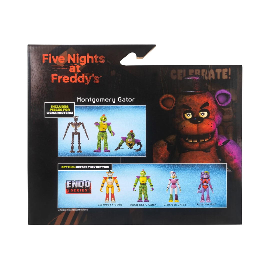 Five Nights at Freddy’s Endo Series Montgomery Gator and Shattered Montgomery Gator Jazwares collector figure