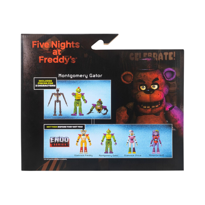 Five Nights at Freddy’s Endo Series Montgomery Gator and Shattered Montgomery Gator Jazwares collector figure
