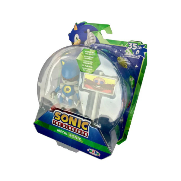 Sonic 35th Anniversary Metal Sonic 4-Inch Figure with Goal Post by Jakks