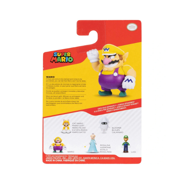 Super Mario Wario 2.5” Action Figure – Jakks Pacific Nintendo Collectible Toy