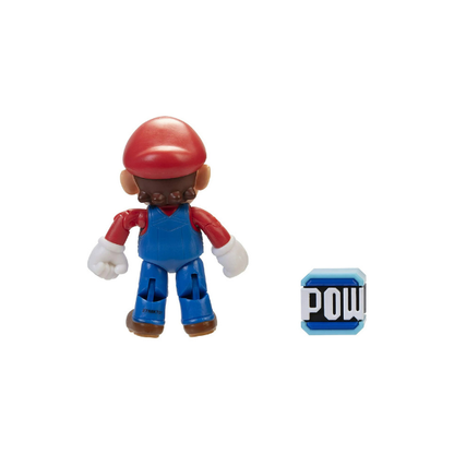 Super Mario 4 inch Articulated Action Figure with POW Block Accessory