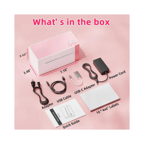 Omezizy WiFi Shipping Label Printer 4x6 – 300DPI Wireless Thermal Printer