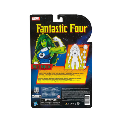 Marvel Legends Fantastic Four Retro Collection She-Hulk 6-Inch Action Figure with Accessories
