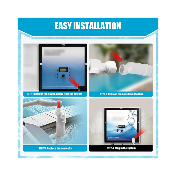 T-15 Salt Cell – Compatible with Hayward T-15-SWP Salt Cell, Replacement for Inground Pools Up to 40,000 Gallons, Upgraded Durable Titanium Plate