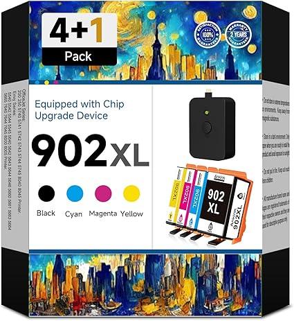 902XL High-Yield Ink Cartridge 4-Pack – Compatible for HP OfficeJet Pro - Logan's Toy Chest