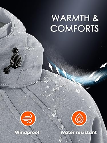 WASOTO Heated Jackets for Women, 16000mAh Battery, Water-Resistant Coat