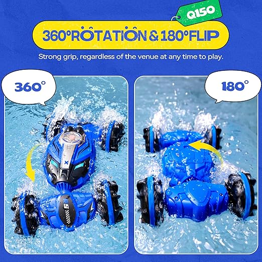 Ruko Q150 Amphibious RC Stunt Car - 4WD, Waterproof, 360° Rotating Off-Road