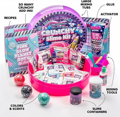 Galactic Crunch Cosmic Galaxy Slime Kit - Glow in Dark, 20+ Add-ins