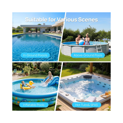 Consciot Cordless 1320 GPH Pool Vacuum Cleaner 22 GPM Rechargeable Handheld 22PC Pool Cleaner with 7.3FT Telescopic Pole, 2L Debris Capacity & 60-Min Runtime