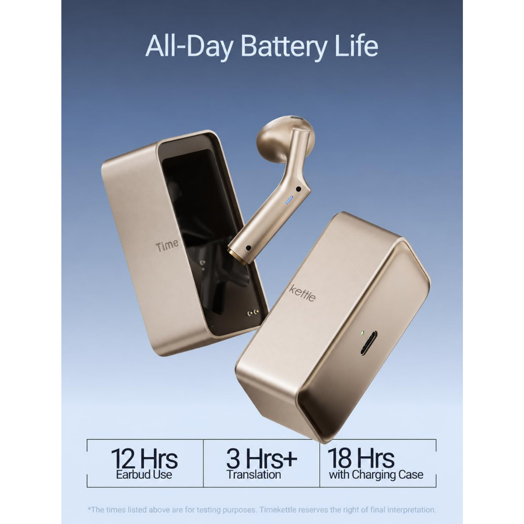 Timekettle W4 Plus AI Translator Earbuds Sandy Gold One-Time Purchase