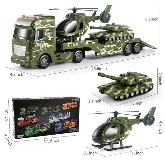 Dwi Dowellin Green Military Big Truck: Army Toys with Lights & Sounds!