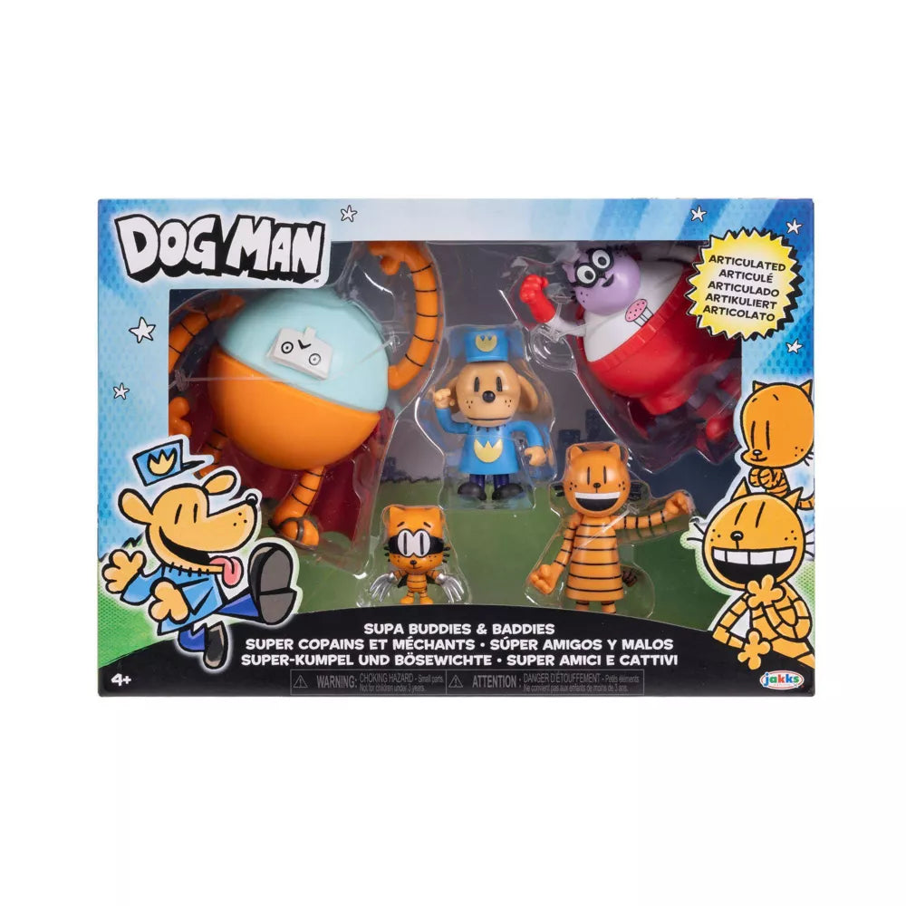 Dog Man 2.5-Inch Core Action Figure Multipack – 5 Character Set