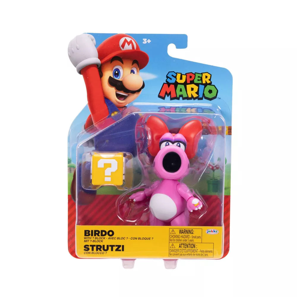 Nintendo Super Mario Birdo 4-Inch Action Figure with Question Block