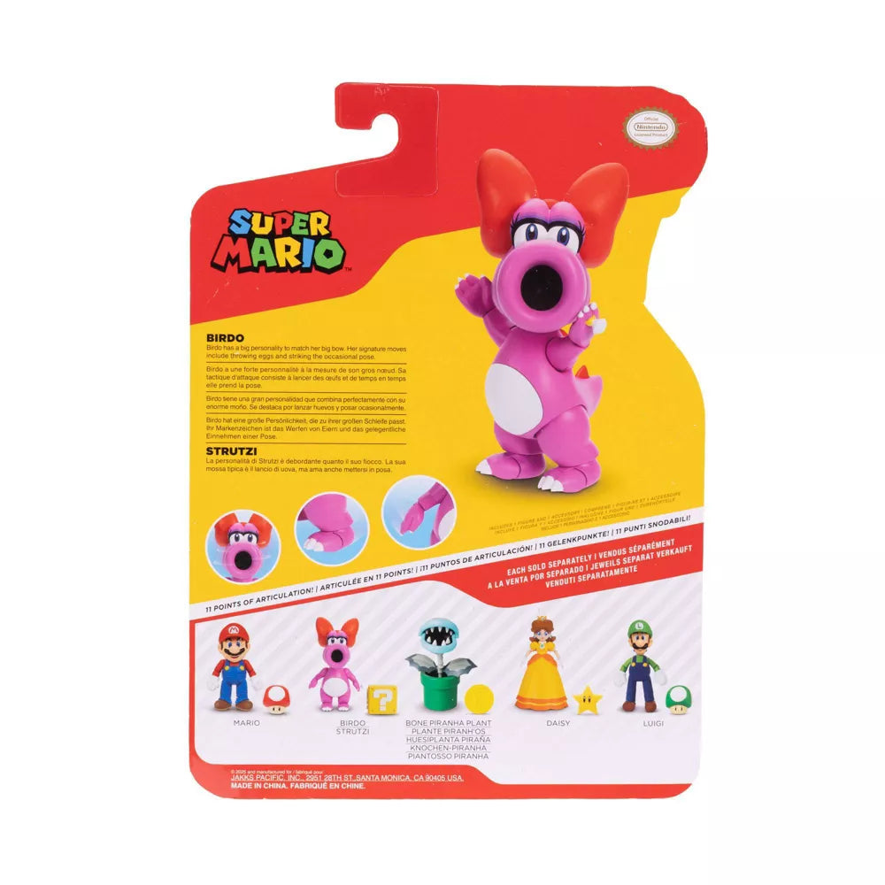 Nintendo Super Mario Birdo 4-Inch Action Figure with Question Block