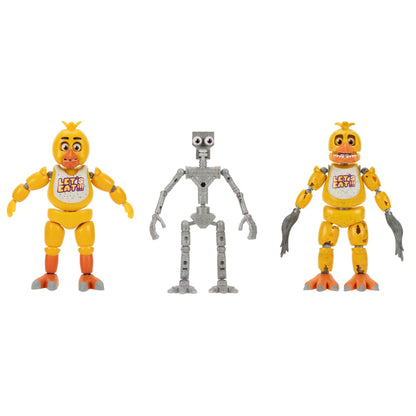 FNAF Endo-01 Figure with Classic Chica & Withered Chica Parts – 6-Inch