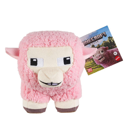 Minecraft Pink Sheep 8" Plush Doll – Movie Edition Collectible Soft Toy for Fans