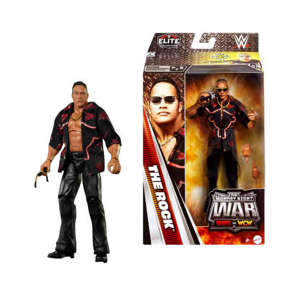 WWE Elite Monday Night War The Rock 6-Inch Action Figure Collectible Set