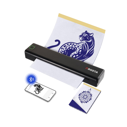ORGSTA Wireless Tattoo Stencil Printer S008 Bundle with Transfer Paper Kit