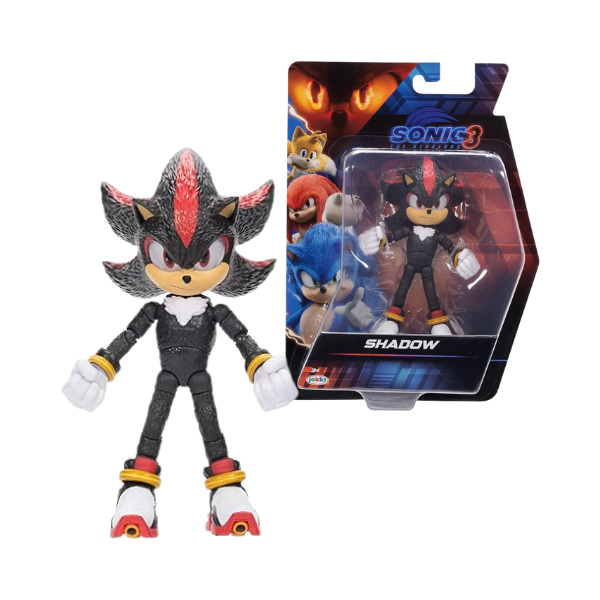 Sonic 3 Movie 5-Inch Shadow Action Figure – Highly Articulated Toy for Kids