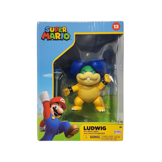 Nintendo Jakks Pacific Super Mario Brothers Ludwig 4" Action Figure & Magic Wand