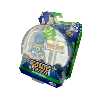 Sonic 35th Anniversary Metal Sonic 4-Inch Figure with Goal Post by Jakks