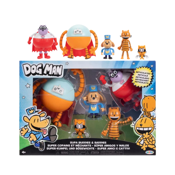 Dog Man 2.5-Inch Core Action Figure Multipack – 5 Character Set