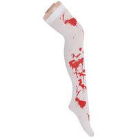 Halloween Horror Blood Nurse Uniform Cosplay Costume Dress Skirt & Stockings