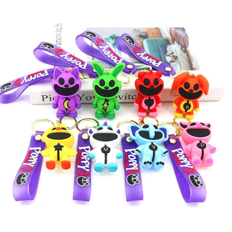 PP Poppy Playtime Smiling Critters Cartoon 2.6" Keychains