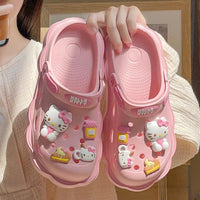 Women's Summer Slip-on Sandals feat: Hello Kitty, Cinnamoroll, and Kuromi