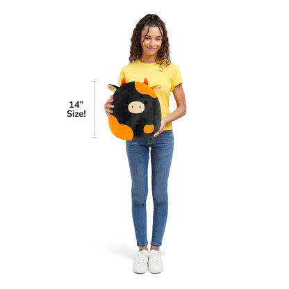 Squishmallows 14" Jefferson Cow Plush Toy for Kids & Collectors