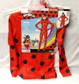 Miraculous Ladybug Costume-Kids Small & Gloves Eye Mask Hair Band Included 7/8