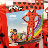 Miraculous Ladybug Costume-Kids Small & Gloves Eye Mask Hair Band Included 7/8