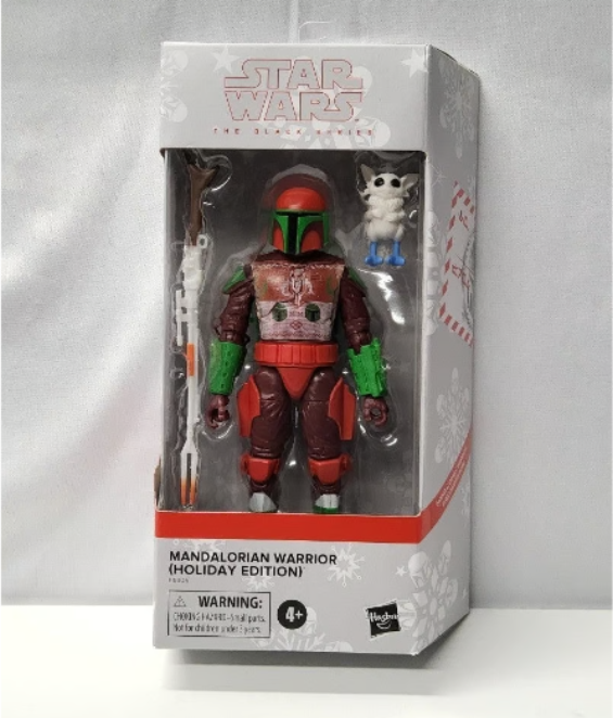 Hasbro Star Wars Black Series Mandalorian Warrior Holiday Christmas Edition