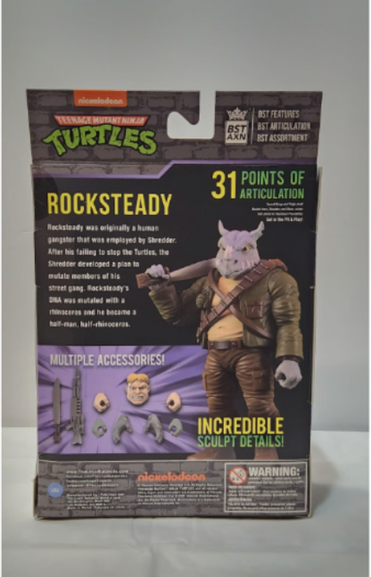 Nickelodeon Teenage Mutant Ninja Turtles: Rocksteady 5" Action Figure BST AXN