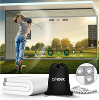 aikeec Golf Simulator Impact Screen, 8x6 ft Home/Indoor Golf Training Tool