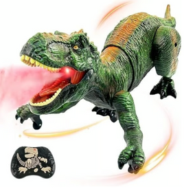 Remote Control Dinosaur Toy for Boys 4-7, Robot Dino with Realistic Legs, Spray