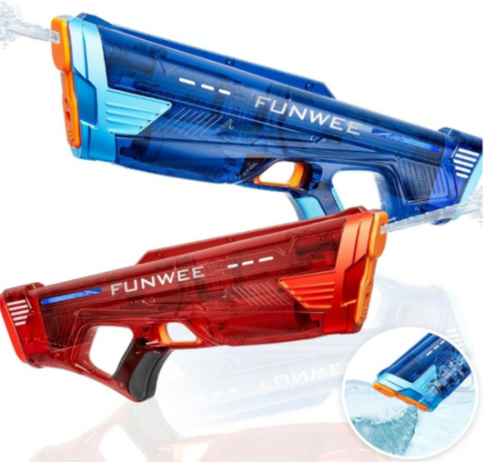 Electric Water Gun 2 Pack - High Powered, Long Range, Automatic Squirt Guns