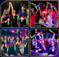 282 PCS Glow Party Supplies: LED Glasses, Foam & Glow Sticks, Headbands