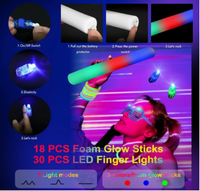 282 PCS Glow Party Supplies: LED Glasses, Foam & Glow Sticks, Headbands