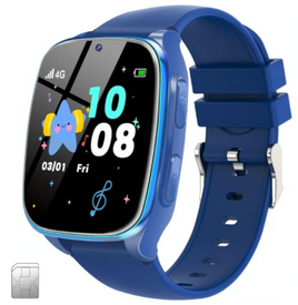 4G Kids Smart Watch - Camera, Music, Games, Parental Mode - Gift for Kids 4-12