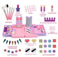 Kids Washable Makeup Kit, 41 PCS Pretend Set for Girls Ages 3-8, Safe & Fun